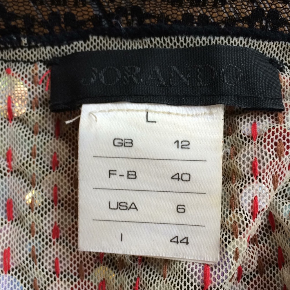 Designer Jorando Sequins W/ Mesh Overlay Dress - image 5